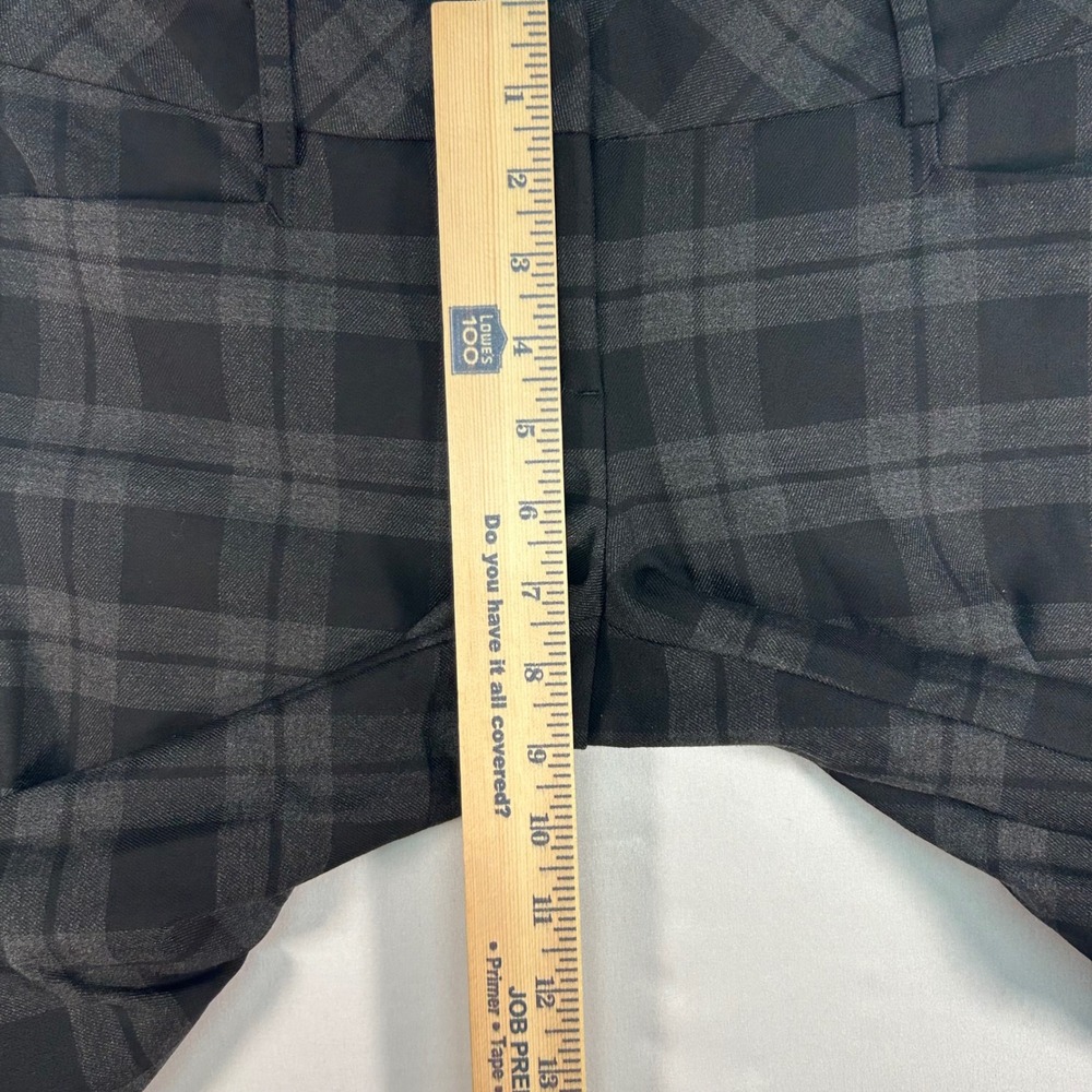 Express Columnist Dress Pants Womens 0 Grey Black Plaid Stretch Trousers RN55285 - Picture 5 of 7